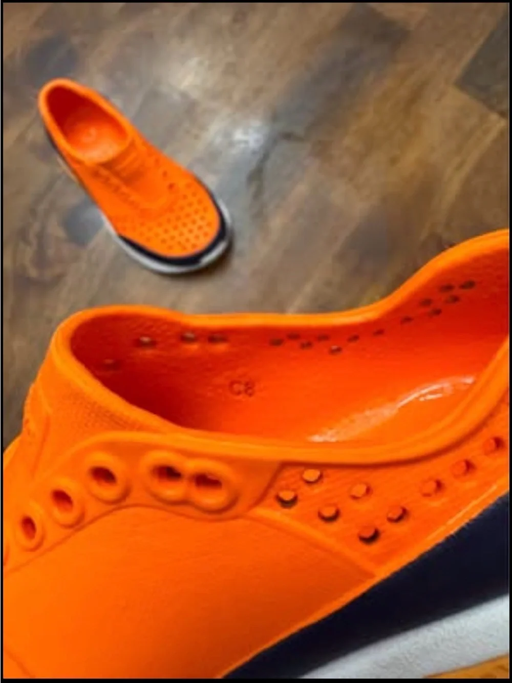 Native Kids Orange and Navy Slip-On Water Shoes